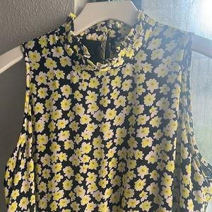 Black Dress with Yellow Flowers